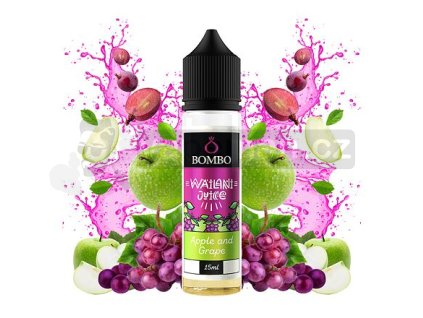 Příchuť Bombo Wailani Juice S&V: Apple and Grape (Jablko a hroznové víno) objem 15ml tabáková nálepka Kolek Q