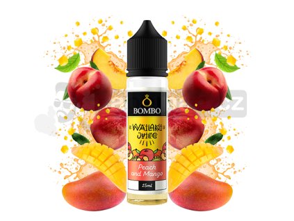 Příchuť Bombo Wailani Juice S&V: Peach and Mango (Broskev a mango) objem 15ml tabáková nálepka Kolek Q