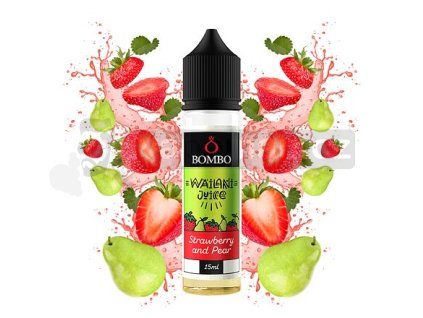Příchuť Bombo Wailani Juice S&V: Strawberry and Pear (Jahoda s hruškou) objem 15ml tabáková nálepka Kolek Q