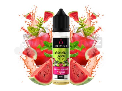 Příchuť Bombo Wailani Juice S&V: Watermelon Mojito (Melounové mojito) objem 15ml tabáková nálepka Kolek Q