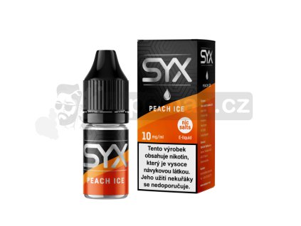 SYX Salt e-liquid - Peach Ice 10mg  10mg, 20mg