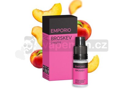 Emporio Broskev 10ml intenzita nikotinu 0mg tabáková nálepka Kolek Q