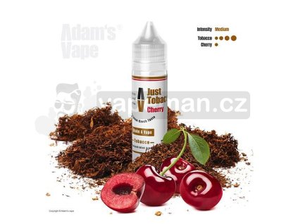 Příchuť Adams Vape S&V: Just Tobacco Cherry (Tabák s třešní) objem 10ml tabáková nálepka Kolek Q