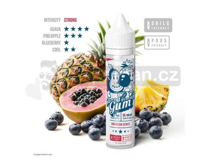 Příchuť Adams Vape American Series S&V: Guava Pineapple Gum objem 10ml tabáková nálepka Kolek Q