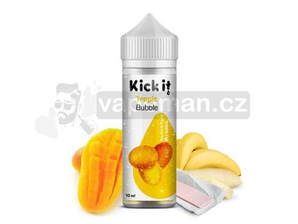 Příchuť KickIt S&V: Tropic Bubble (Tropická žvýkačka) objem 10ml tabáková nálepka Kolek Q