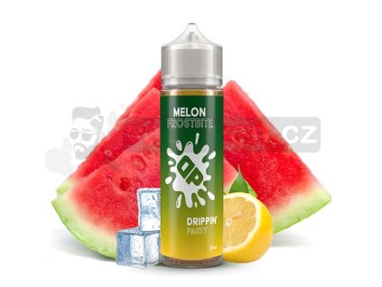 Příchuť Drippin Party S&V: Melon Frostbite (Chladivý vodní meloun s citronem) objem 10ml tabáková nálepka Kolek Q