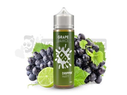Příchuť Drippin Party S&V: Grape Dance (Hroznové víno s limetkou) objem 10ml tabáková nálepka Kolek Q