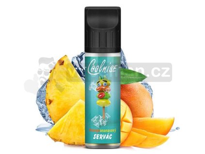 Příchuť CoolniSE S&V: Mango-ananasový Servác objem 10ml tabáková nálepka Kolek Q
