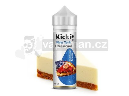 Příchuť KickIt S&V: New York Cheesecake (Tradiční cheesecake) objem 10ml tabáková nálepka Kolek Q