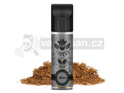 Příchuť TobGun S&V: Black (Silný tabák) objem 10ml tabáková nálepka Kolek Q