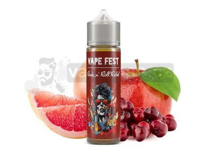 Příchuť Vape Fest S&V: Rock n Roll Rebel (Třešeň s jablkem a grapefruitem) objem 10ml tabáková nálepka Kolek Q