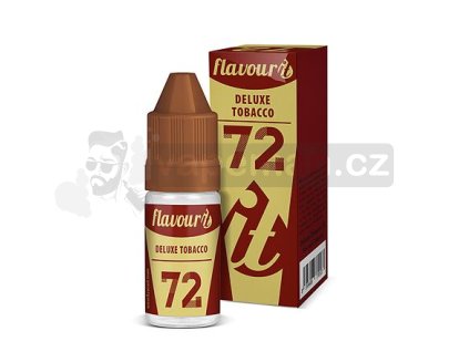Příchuť Flavourit Tobacco: Deluxe Tobacco 72 (Jemná tabáková směs) objem 10ml tabáková nálepka Kolek Q
