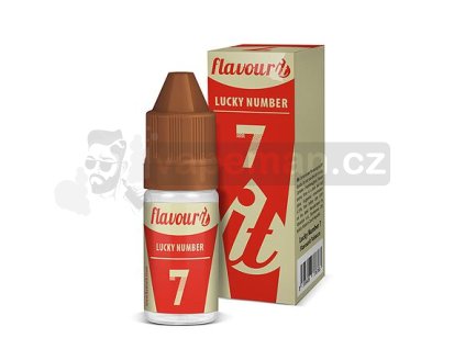Příchuť Flavourit Tobacco: Lucky Number 7 (Virginský a orientální tabák) objem 10ml tabáková nálepka Kolek Q