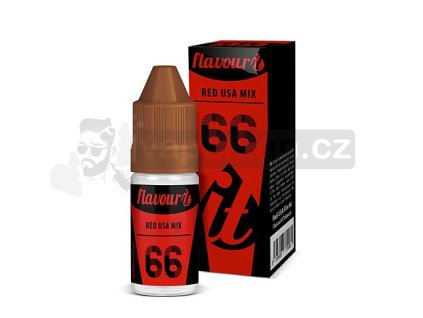 Příchuť Flavourit Tobacco: Red USA Mix 66 (Silná tabáková směs) objem 10ml tabáková nálepka Kolek Q
