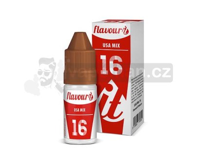 Příchuť Flavourit Tobacco: USA Mix 16 (Cigaretový tabák) objem 10ml tabáková nálepka Kolek Q