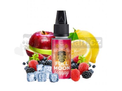 Příchuť Full Moon: Fullmoon Happy (Ledové jablko, bobulovité plody a citron) objem 10ml tabáková nálepka Kolek Q