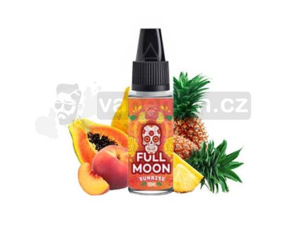 Příchuť Full Moon: Sunshine Sunrise (Chladivý ananas, papája a broskev) objem 10ml tabáková nálepka Kolek Q