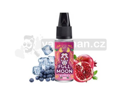 Příchuť Full Moon: Sunshine Sunset (Chladivé bobule a granátové jablko) objem 10ml tabáková nálepka Kolek Q