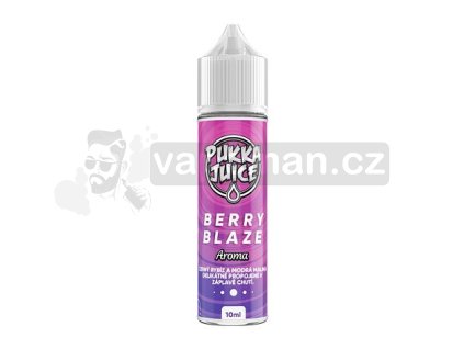 Příchuť Pukka Juice S&V: Berry Blaze (Chladivý černý rybíz a modrá malina) objem 10ml tabáková nálepka Kolek Q