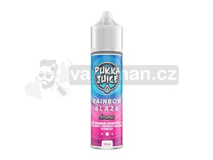 Příchuť Pukka Juice S&V: Rainbow Blaze (Ovocné bonbony s cooladou) objem 10ml tabáková nálepka Kolek Q