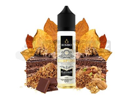 Příchuť Bombo Platinum Tobaccos S&V: Cuspidis (Světlý tabák s čokoládou a oříšky) objem 15ml tabáková nálepka Kolek Q