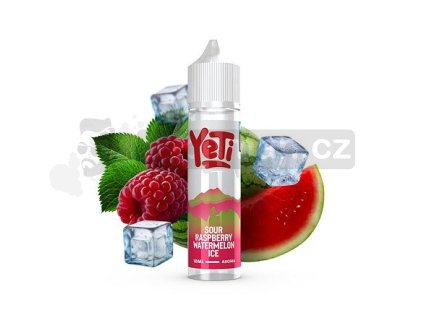 Příchuť Yeti Summit Series S&V: Sour Raspberry Watermelon Ice (Ledový meloun s malinou) objem 10ml tabáková nálepka Kolek Q