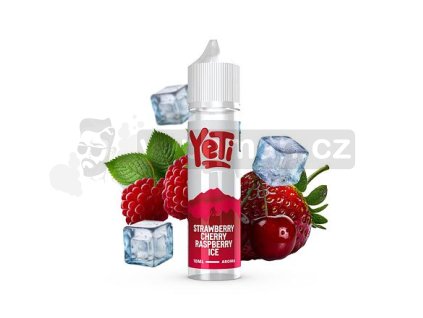 Příchuť Yeti Summit Series S&V: Strawberry Cherry Raspberry Ice (Ledová jahoda, třešeň a malina) objem 10ml tabáková nálepka Kolek Q