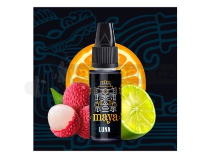 Příchuť Maya: Luna (Osvěžující citrusy a liči) objem 10ml tabáková nálepka Kolek Q