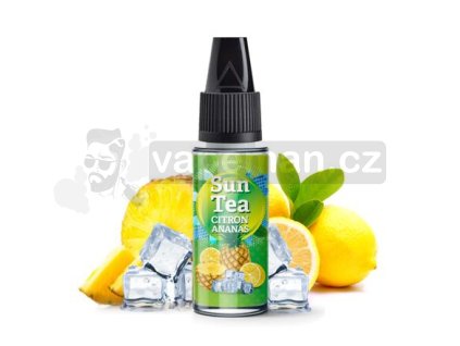 Příchuť Sun Tea: Citron Ananas (Ananasovo-citronový čaj) objem 10ml tabáková nálepka Kolek Q