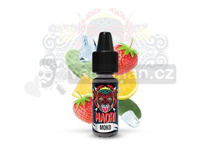 Příchuť Maori: Moko (Ledový citron, jahoda a kaktus) objem 10ml tabáková nálepka Kolek Q