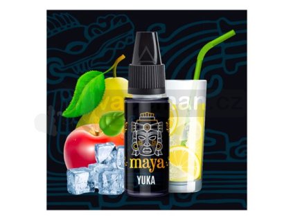 Příchuť Maya: Yuka (Osvěžující jablečný koktejl s hruškou) objem 10ml tabáková nálepka Kolek Q