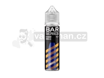 Příchuť Bar Series S&V: Blueberry Mango Ice (Borůvka a ledové mango) objem 10ml tabáková nálepka Kolek Q