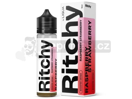 Příchuť Ritchy S&V: Raspberry Strawberry (Malina a jahoda) objem 12ml tabáková nálepka Kolek Q