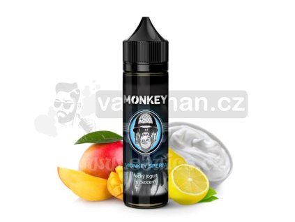 Příchuť Monkey S&V: Monkey Sperm (Jogurt s mangem a citrusy) objem 10ml tabáková nálepka Kolek Q