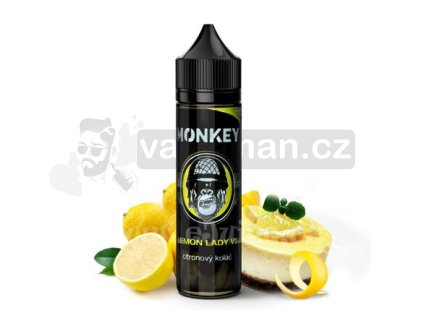 Příchuť Monkey S&V: Lemon Lady V2 (Citronový koláč) objem 10ml tabáková nálepka Kolek Q