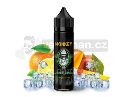 Příchuť Monkey S&V: Tropical Monkey (Citrusový mix s mangem) objem 10ml tabáková nálepka Kolek Q
