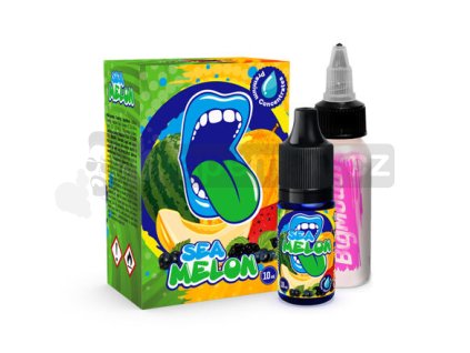 Příchuť Big Mouth: Sea Melon (Černý rybíz, ostružiny a melounový mix) objem 10ml tabáková nálepka Kolek Q