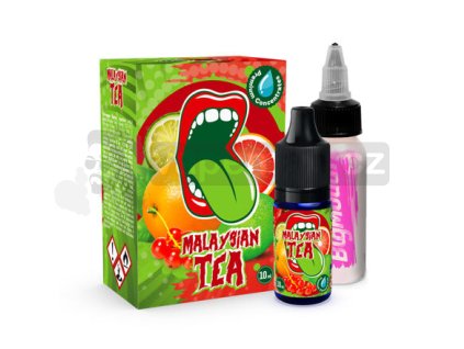 Příchuť Big Mouth: Malaysian Tea (Exotický čaj z rybízu, pomeranče a limetky) objem 10ml tabáková nálepka Kolek Q
