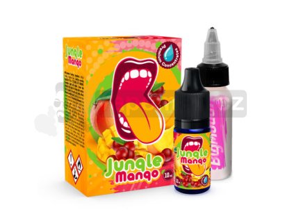 Příchuť Big Mouth: Jungle Mango (Mango a brusinky) objem 10ml tabáková nálepka Kolek Q