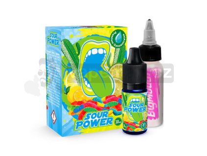Příchuť Big Mouth: Sour Power (Kaktusovo-citrusové kyselé želé bonbony) objem 10ml tabáková nálepka Kolek Q