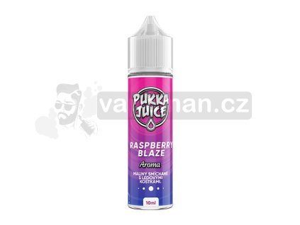 Příchuť Pukka Juice S&V: Raspberry Blaze (Osvěžující malina) objem 10ml tabáková nálepka Kolek Q