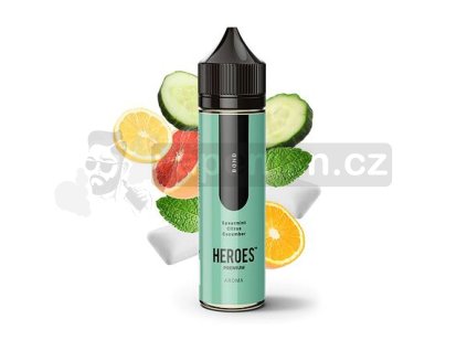 Příchuť ProVape Heroes S&V: Bond (Máta, citrusy, okurka) objem 10ml tabáková nálepka Kolek Q