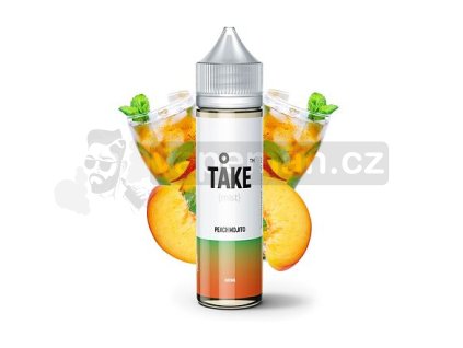 Příchuť ProVape Take Mist S&V: Peach Mojito (Broskvové mojito) objem 10ml tabáková nálepka Kolek Q