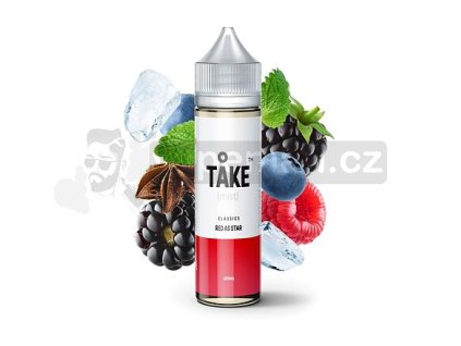 Příchuť ProVape Take Mist S&V: Red As Star (Bobulovitý mix s anýzem) objem 10ml tabáková nálepka Kolek Q