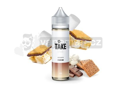 Příchuť ProVape Take Mist S&V: S'More Me (Grahamové sušenky s marshmallow a čokoládou) objem 10ml tabáková nálepka Kolek Q