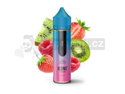 Příchuť ProVape Icons S&V: Punk (Kiwi, jahoda, malina) objem 10ml tabáková nálepka Kolek Q