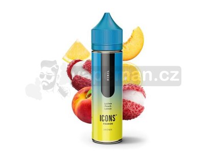 Příchuť ProVape Icons S&V: Rebel (Liči, broskev, citron) objem 10ml tabáková nálepka Kolek Q