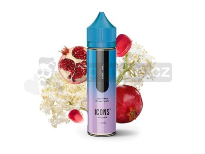 Příchuť ProVape Icons S&V: Pop Idol (Černý bez, granátové jablko) objem 10ml tabáková nálepka Kolek Q