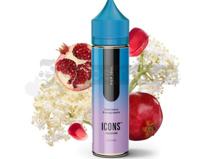 Příchuť ProVape Icons S&V 10ml: Pop Idol (Černý bez, granátové jablko)