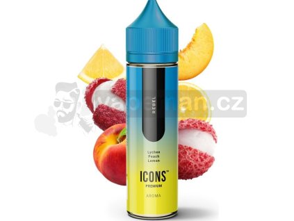 Příchuť ProVape Icons S&V 10ml: Rebel (Liči, broskev, citron)
